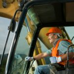 happy excavator driver